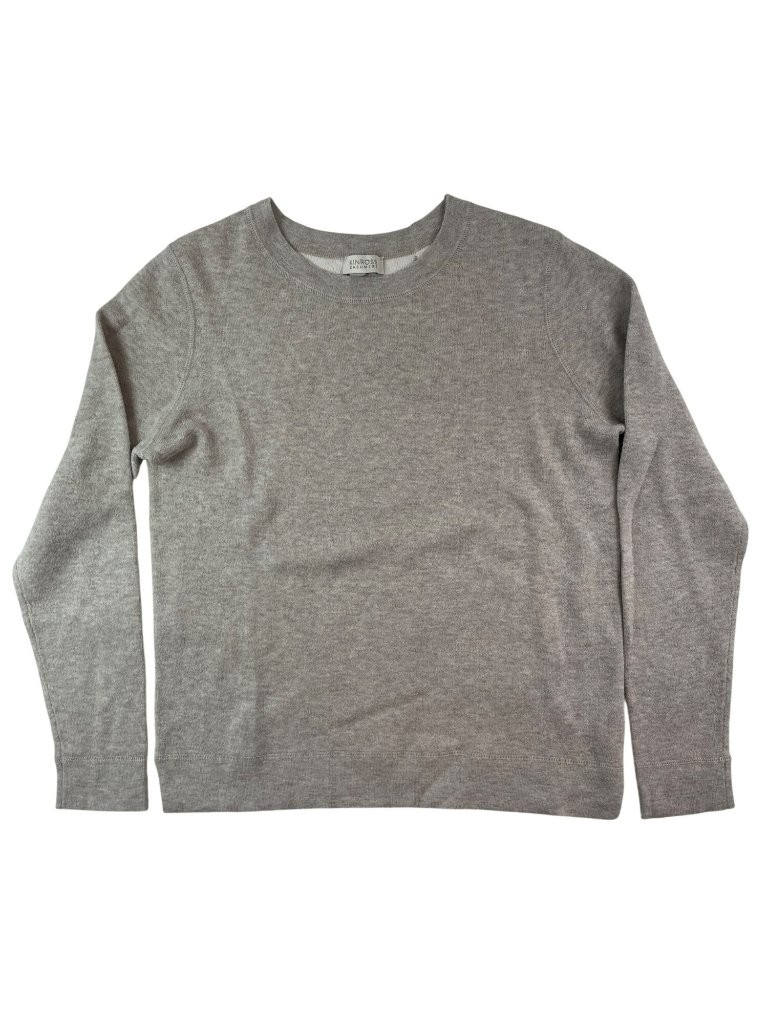 Kinross Cashmere Light Gray Crewneck Sweater Women's Sz S Msrp$370 Nwot